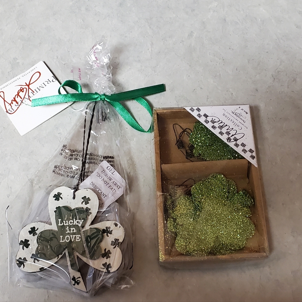 Primitives By Kathy Rustic St. Patrick's Day/ Shamrock Ornaments Bundle